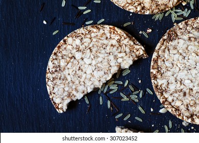 Whole-grain Rice Cakes Diet, Selective Focus