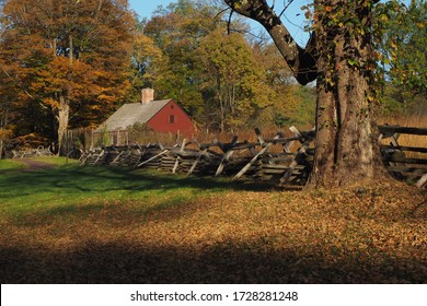 The Wick Farmhouse On A Sunny Autumn Day, Jockey Hollow, New Jersey