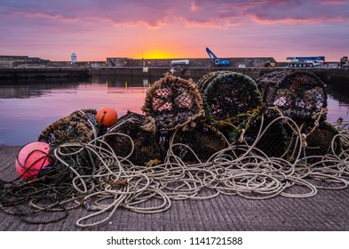 Wick Harbour In Scotland At Dawn