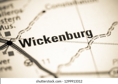 Wickenburg. Arizona. USA On A Map