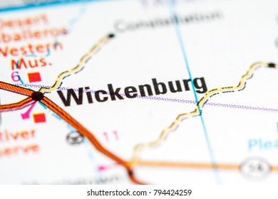 Wickenburg. Arizona. USA On A Map