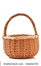  Wicker Basket Isolated On White Background