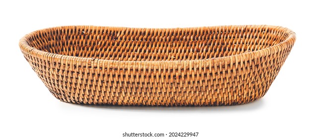 Wicker Basket On White Background