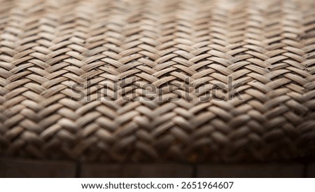 Wicker basket texture background. Closeup of brown woven rattan