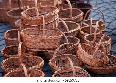 Wicker Baskets Stock Photo (Edit Now) 69853735