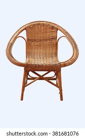 Wicker Chair Isolated On White Background