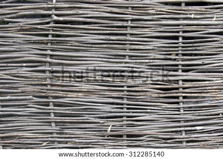 Wicker fence texture