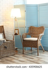 Wicker Furniture In Room Design Interior