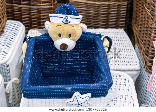 teddy bear laundry basket