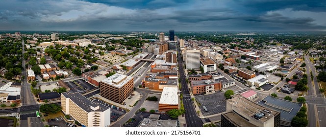 Wide Angle Aerial Panorama Of Downtown Lexington, Kentucky