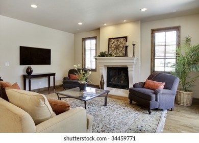 Wide Angle Of Great Room / Living Room