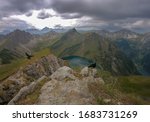 Wide Angle Landscape shot in the Alps near Tannheim in Austria