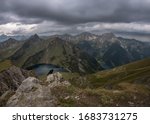 Wide Angle Landscape shot in the Alps near Tannheim in Austria