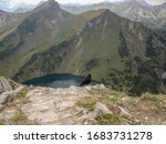 Wide Angle Landscape shot in the Alps near Tannheim in Austria