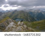 Wide Angle Landscape shot in the Alps near Tannheim in Austria