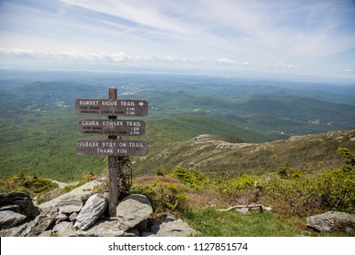 Wide Angle Landscape Shots From A Mountain Hike In North America. Mount Mansfield With An Arctic Tundra Peak, The Highest Mountain In Vermont, In The Spring And Summer On A Beautiful Sunny Day. 