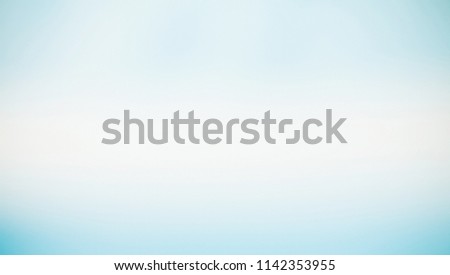 Wide Angle Light Blue background. Blue and white gradient Texture for Design. Beautiful Abstract panoramic Wallpaper or Web Banner for Website With Copy Space.