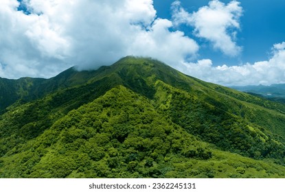 Wide angle picture of mount pelé in saint pierre, martinique, caribbean - Powered by Shutterstock