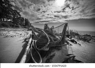 Wide angle shot of fishing net
