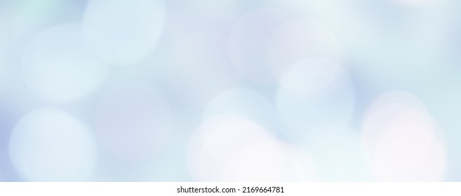 Wide Angle Soft Defocused Light Blue Bokeh Background. Abstract Delicate Blurred Texture. Beautiful Backdrop With Copy Space for design. Panoramic header for website. - Shutterstock ID 2169664781
