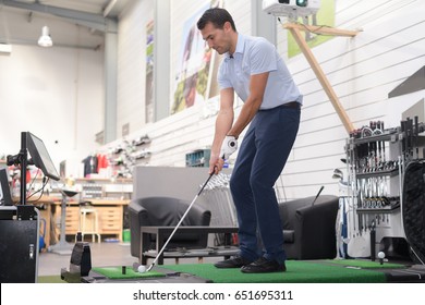 Wide Angle View From A Driving Range Stall