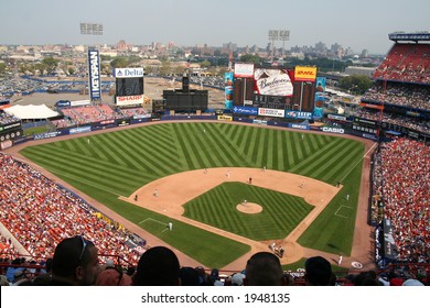 Wide Angle View Of Shea Stadium