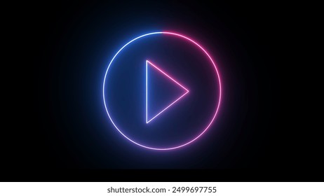 Wide gaming background with glowing play button. Press to play. Start button. - Powered by Shutterstock