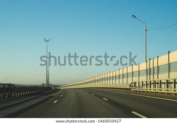 Wide highway. long roadway background. road\
going into the distance