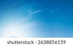Wide and large of Sky background pattern with partially cloudy. clear sky scenery environment and white sunlight of below.