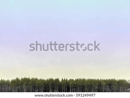 Similar – Morgenstimmung in Oberschwaben mit Sicht auf die Berge, Nebelfelder liegen noch in den Tälern