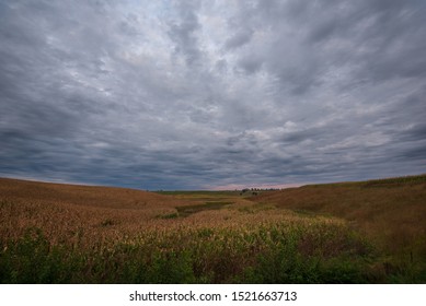 Wide Open Plains With Dramatic Clouds