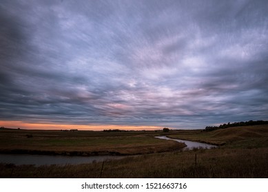 Wide Open Plains With Dramatic Clouds