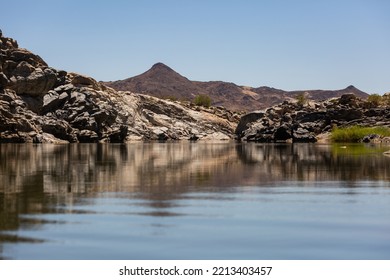 Wide Open River With No People