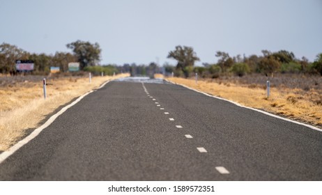 Wide Open Road In North West NSW, Australia