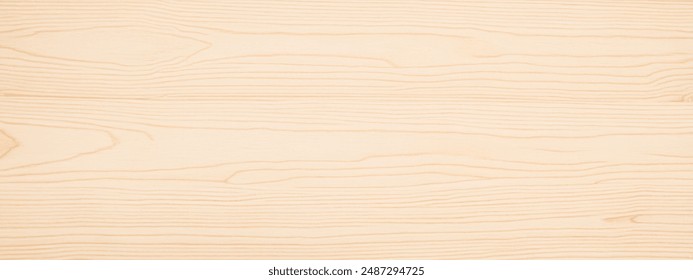 Wide Panoramic Banner Light Wood Texture, Soft Beige Wooden Surface with Natural Grain Details, Horizontal Line Patterns, Minimalistic Background for Interior Design or Creative Projects - Powered by Shutterstock