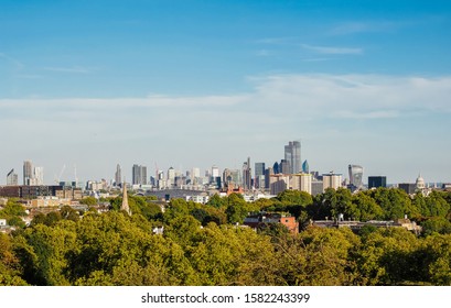 Amplia vista panorámica del horizonte de Londres, Inglaterra, Reino Unido