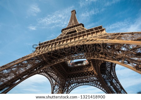 Similar – Eiffel Tower in summer on blue sky