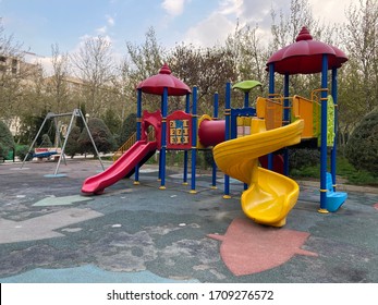 Wide Shot Of Children’s Playground In Tehran, Iran