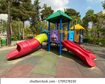 Wide Shot Of Children’s Playground In Tehran, Iran