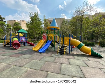 Wide Shot Of Children’s Playground In Tehran, Iran