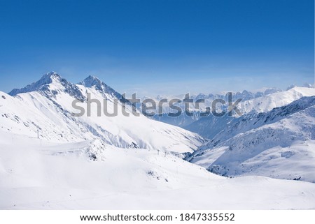 Foto Bild Schneepiste in den Allgäuer Alpen