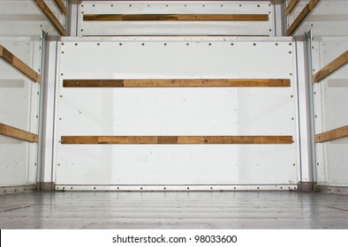 Wide View Of An Empty Cargo Truck.