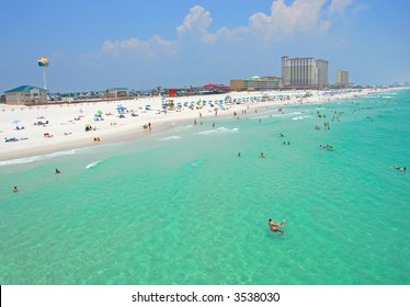 Wide View of Pensacola Florida Beach and Seashore