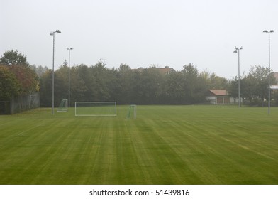 Wide-Angle View over a german Soccer-Field