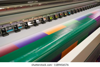 Wide-format inkjet printer - Shutterstock ID 1189456576