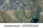 Wider extent city of Garland Texas USA satellite image HD