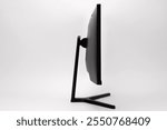 Widescreen monitor, side view white background