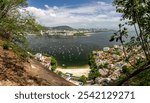 Widescreen panorama shot of Botafogo Bay in Rio de Janeiro in Brazil