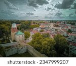
Wielun city, top view in Poland.