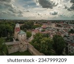 
Wielun city, top view in Poland.